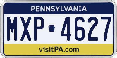 PA license plate MXP4627