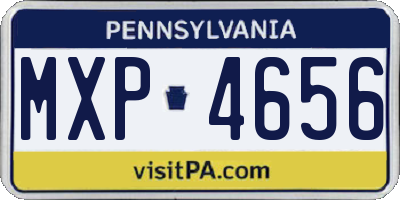 PA license plate MXP4656