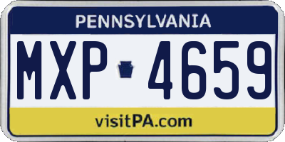 PA license plate MXP4659