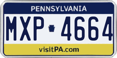 PA license plate MXP4664
