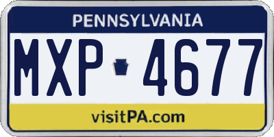 PA license plate MXP4677