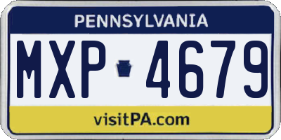 PA license plate MXP4679