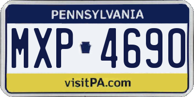 PA license plate MXP4690