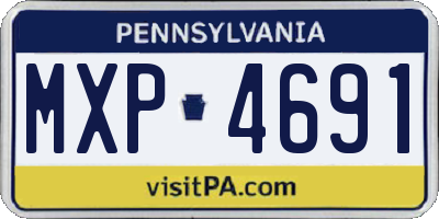 PA license plate MXP4691