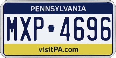 PA license plate MXP4696