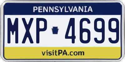 PA license plate MXP4699