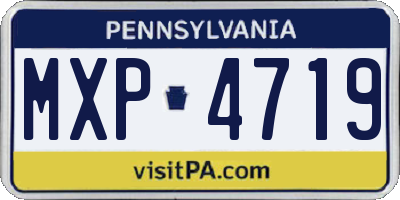 PA license plate MXP4719