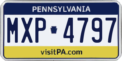 PA license plate MXP4797