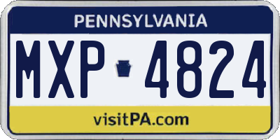 PA license plate MXP4824