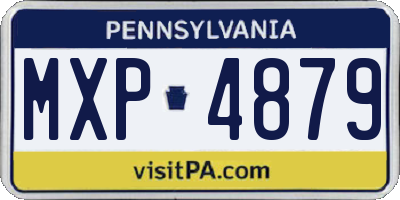 PA license plate MXP4879