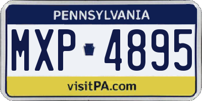 PA license plate MXP4895