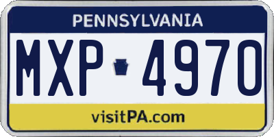 PA license plate MXP4970