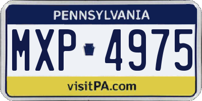 PA license plate MXP4975