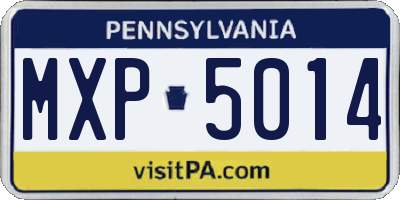 PA license plate MXP5014
