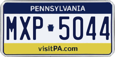 PA license plate MXP5044