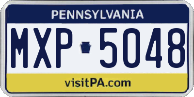 PA license plate MXP5048