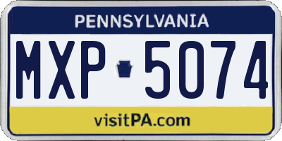 PA license plate MXP5074