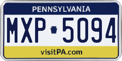 PA license plate MXP5094
