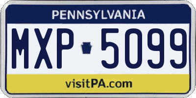PA license plate MXP5099