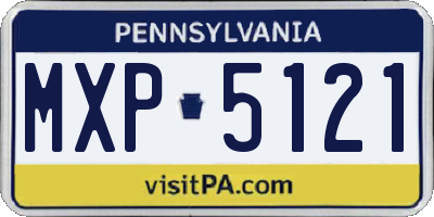 PA license plate MXP5121