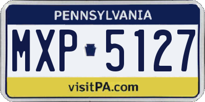 PA license plate MXP5127
