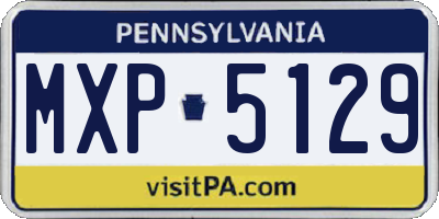 PA license plate MXP5129