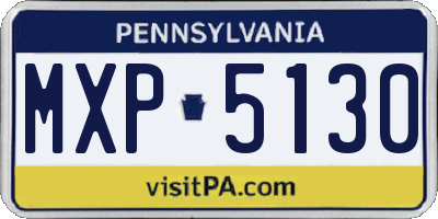 PA license plate MXP5130