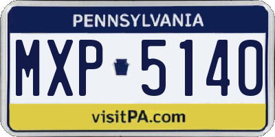 PA license plate MXP5140