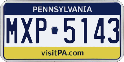 PA license plate MXP5143