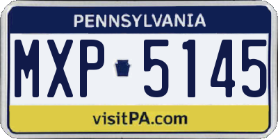 PA license plate MXP5145