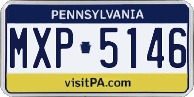 PA license plate MXP5146