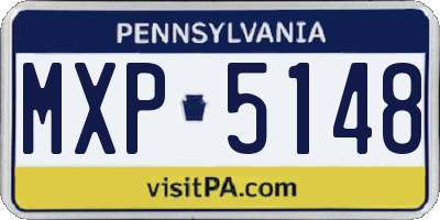 PA license plate MXP5148
