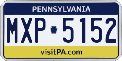 PA license plate MXP5152