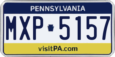 PA license plate MXP5157