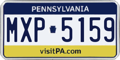 PA license plate MXP5159