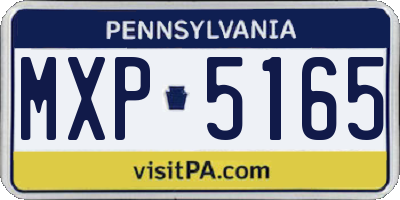 PA license plate MXP5165