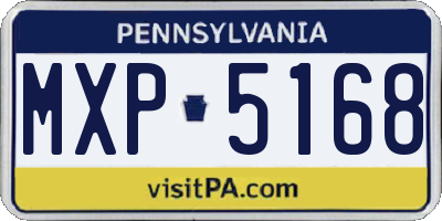 PA license plate MXP5168