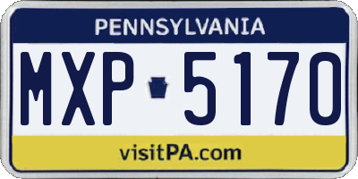 PA license plate MXP5170