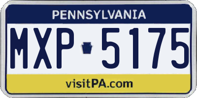 PA license plate MXP5175