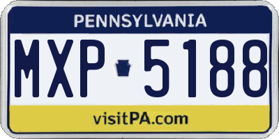 PA license plate MXP5188