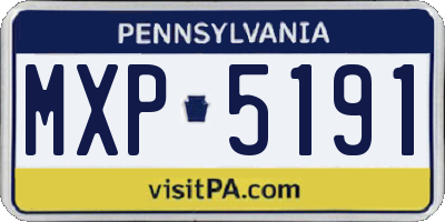 PA license plate MXP5191