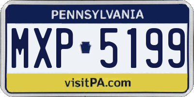 PA license plate MXP5199
