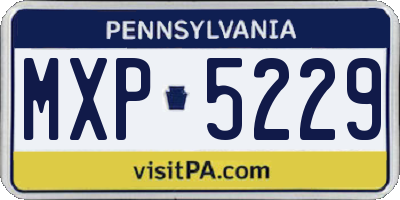 PA license plate MXP5229