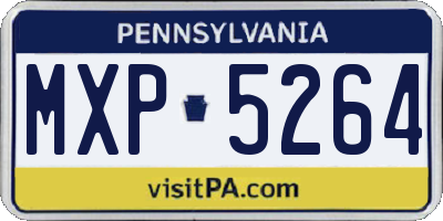 PA license plate MXP5264