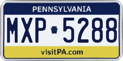 PA license plate MXP5288
