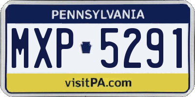 PA license plate MXP5291