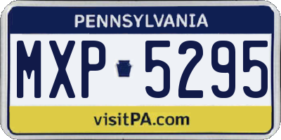 PA license plate MXP5295