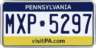 PA license plate MXP5297