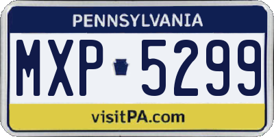 PA license plate MXP5299