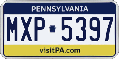 PA license plate MXP5397